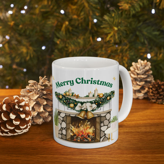 Christmas Fireplace Mug – Merry Christmas Coffee Cup