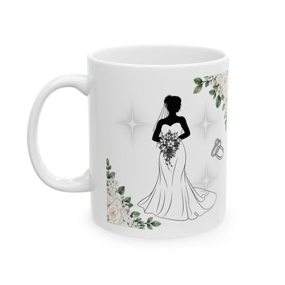 Bride & Wedding Rings Mug – Bridal Shower Coffee Cup (11oz, 15oz)