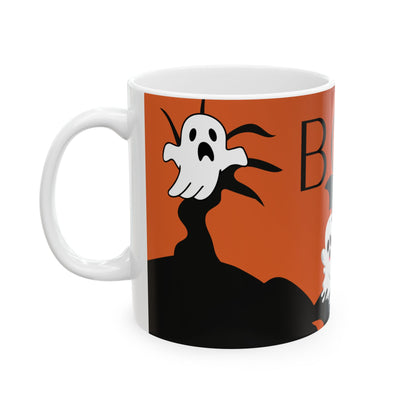 BOO Ghost Halloween Mug – Cute Spooky Ghost Coffee Cup (11oz, 15oz)
