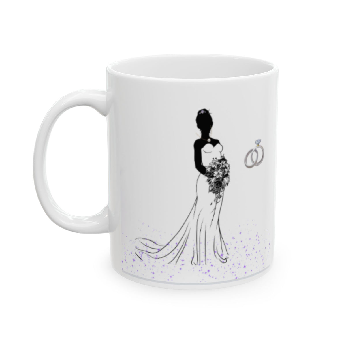 Elegant Bride Mug – Black & White Wedding Bridal Coffee Cup (11oz, 15oz)