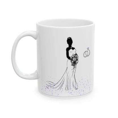 Elegant Bride Mug – Black & White Wedding Bridal Coffee Cup (11oz, 15oz)