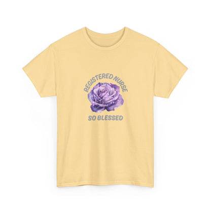 Registered Nurse So Blessed T-Shirt – Purple Rose RN Gift