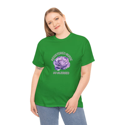 Registered Nurse So Blessed T-Shirt – Purple Rose RN Gift