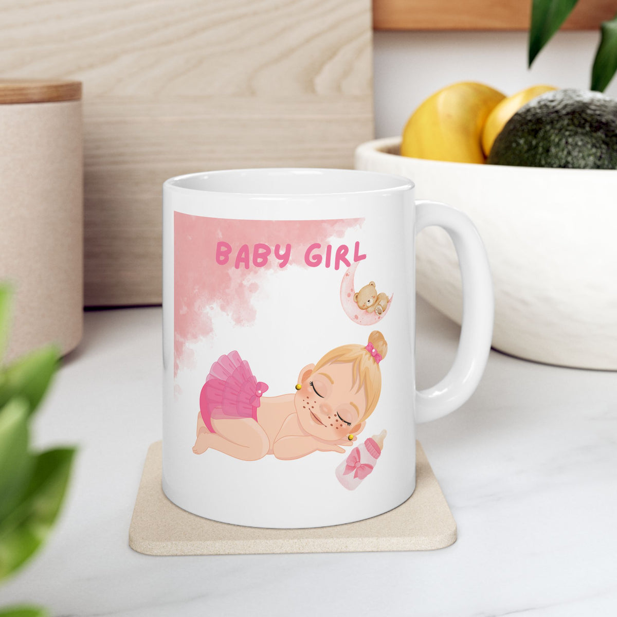 Baby Girl Mug – Pink Newborn Gift