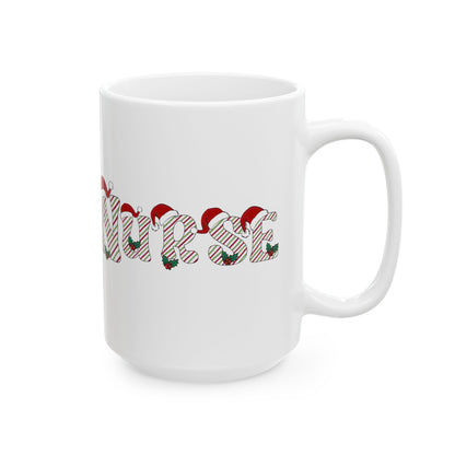 Nurse Candy Cane Christmas Mug – Holiday Coffee Cup