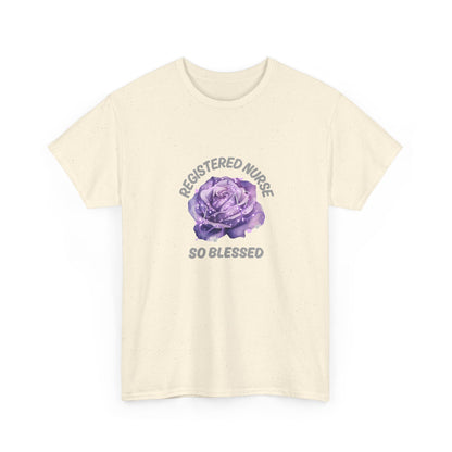 Registered Nurse So Blessed T-Shirt – Purple Rose RN Gift