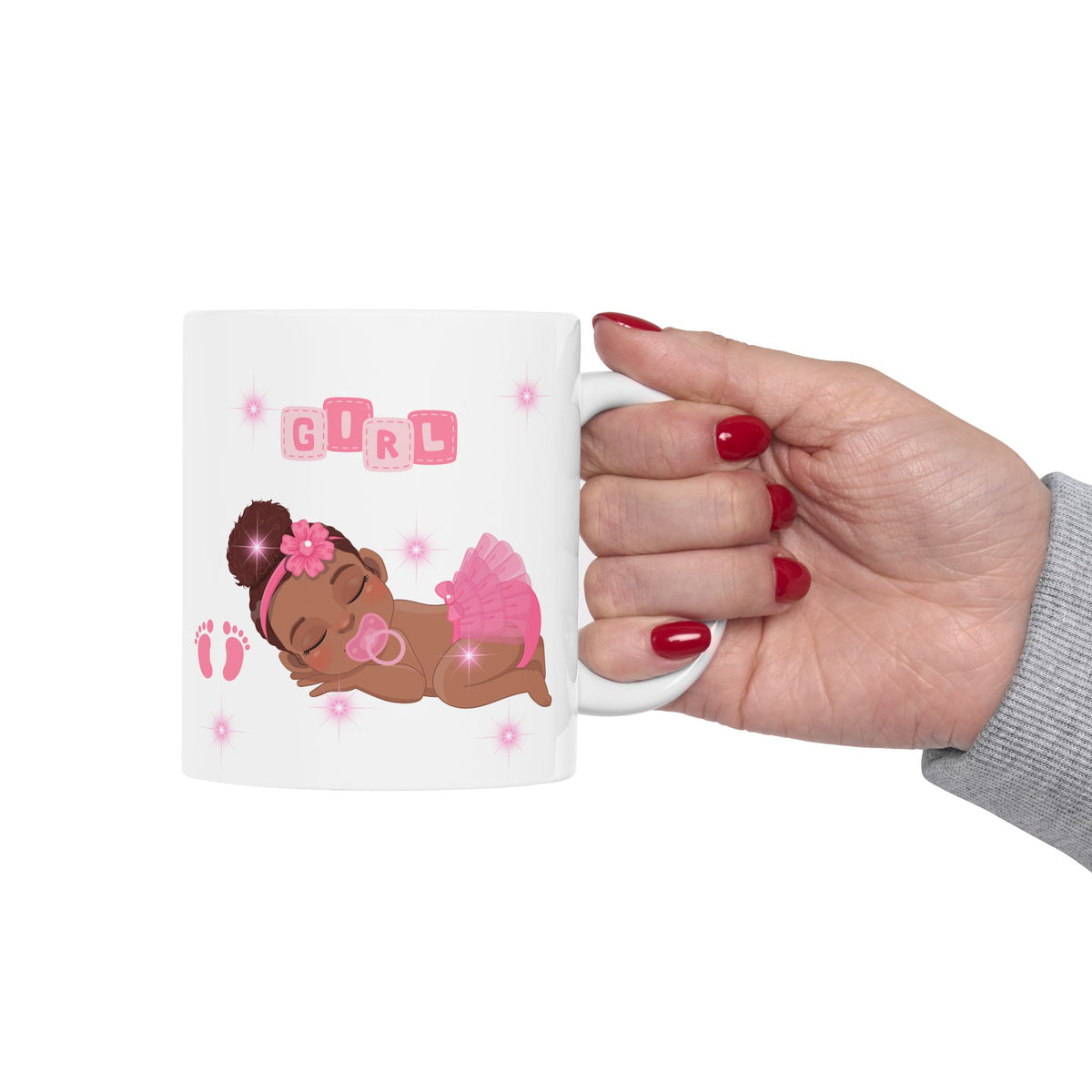 Baby Girl in Pink Mug – New Baby Gift (11oz, 15oz)