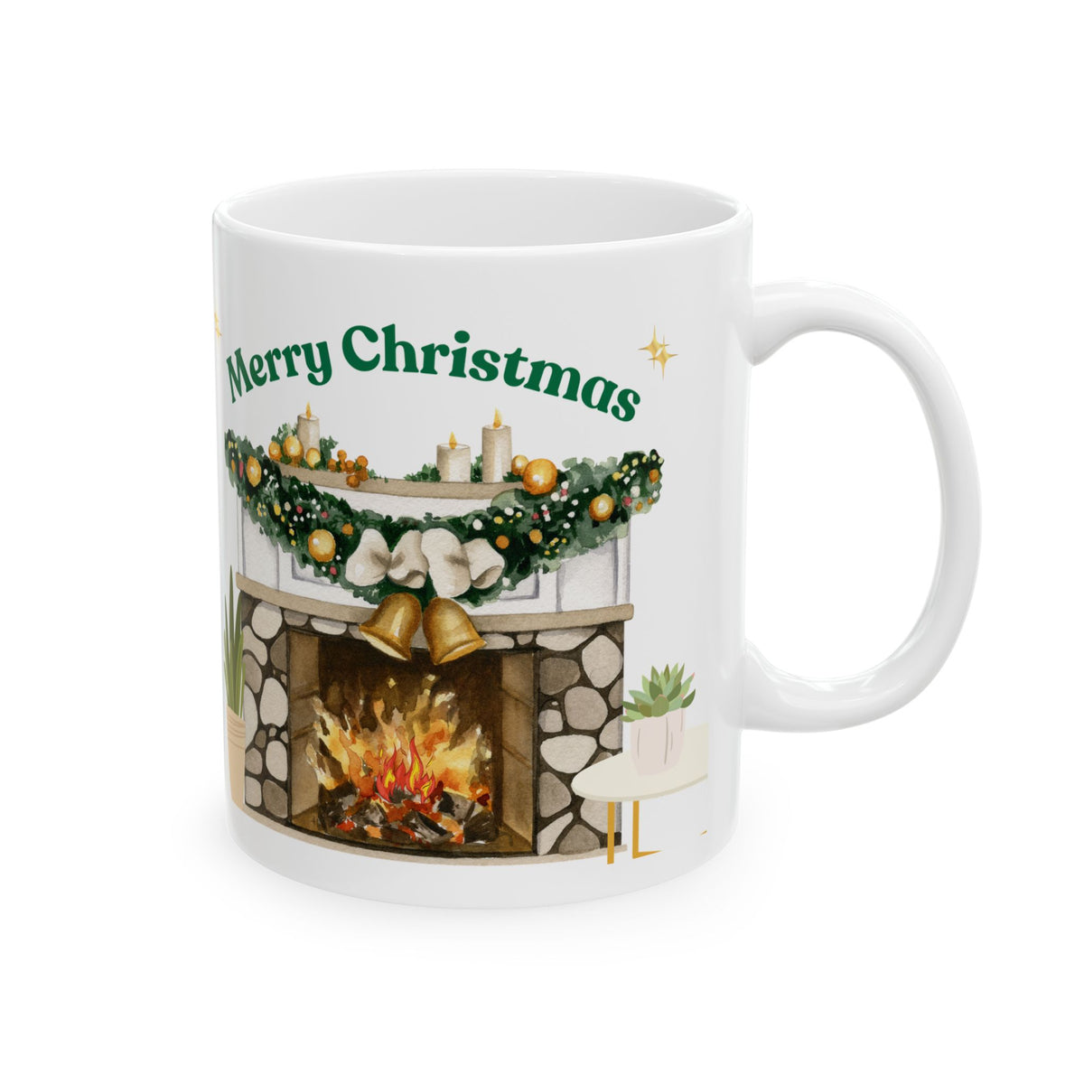 Christmas Fireplace Mug – Merry Christmas Coffee Cup