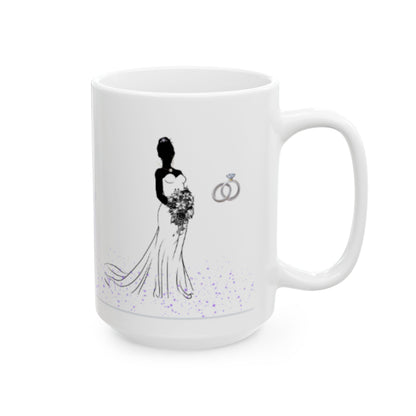 Elegant Bride Mug – Black & White Wedding Bridal Coffee Cup (11oz, 15oz)