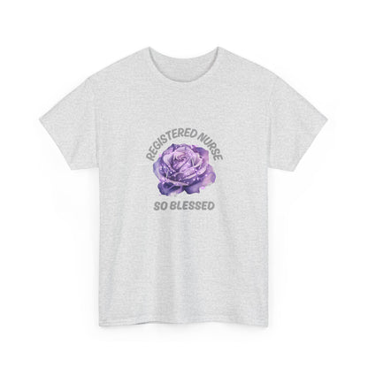 Registered Nurse So Blessed T-Shirt – Purple Rose RN Gift