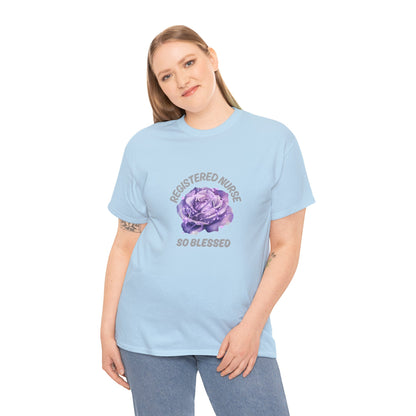 Registered Nurse So Blessed T-Shirt – Purple Rose RN Gift