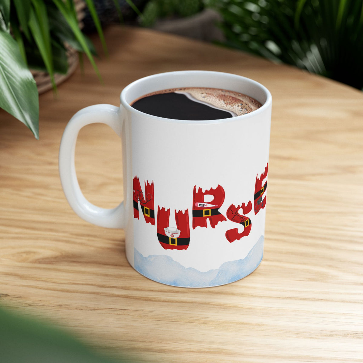 Nurse Christmas Mug – Santa Belt Holiday Coffee Cup