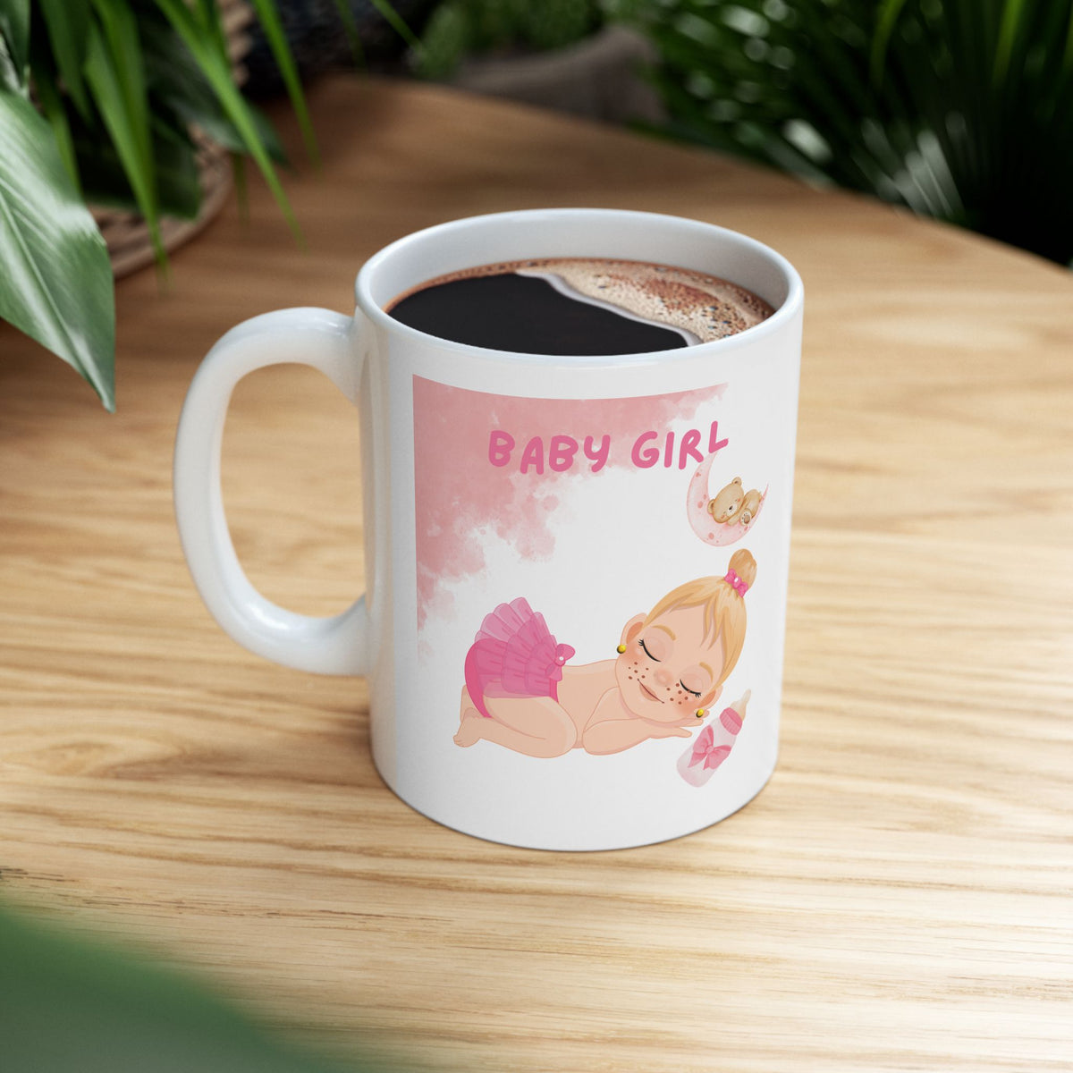 Baby Girl Mug – Pink Newborn Gift