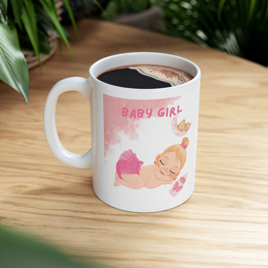 Baby Girl Mug – Pink Newborn Gift