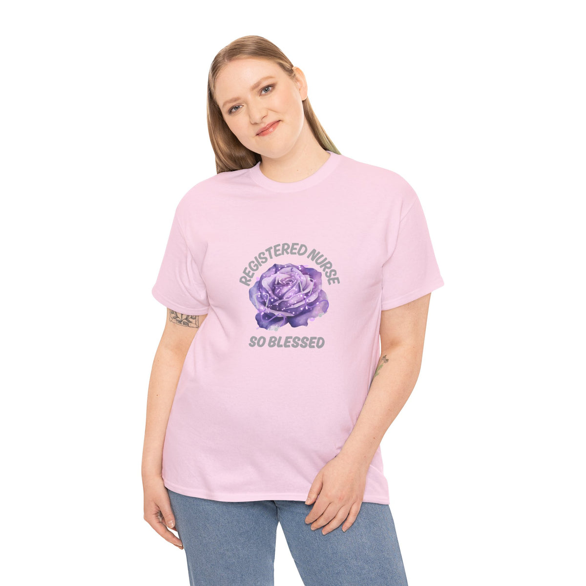 Registered Nurse So Blessed T-Shirt – Purple Rose RN Gift