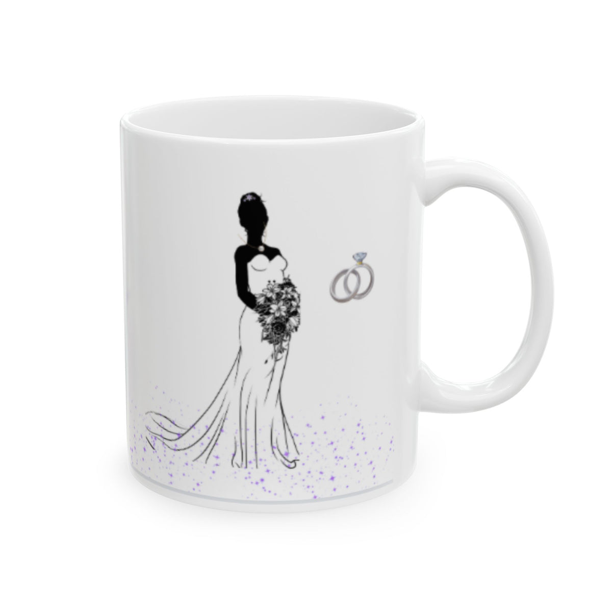 Elegant Bride Mug – Black & White Wedding Bridal Coffee Cup (11oz, 15oz)