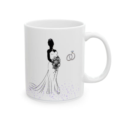 Elegant Bride Mug – Black & White Wedding Bridal Coffee Cup (11oz, 15oz)