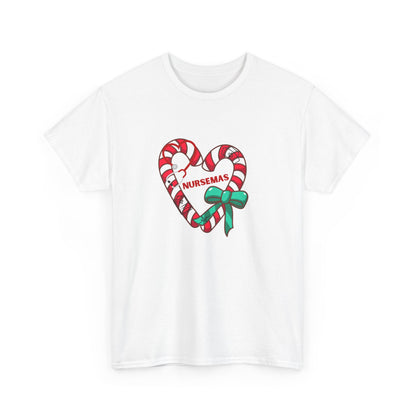 Nursemas Candy Cane Heart T-Shirt – Christmas Gift for Nurses