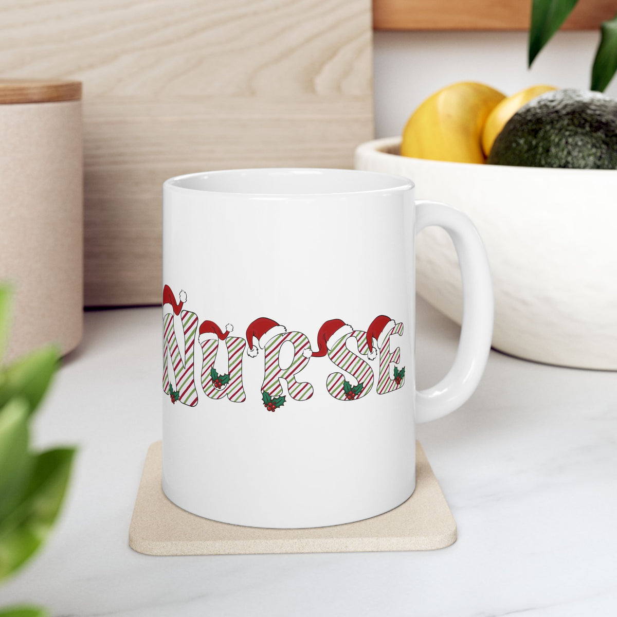 Nurse Candy Cane Christmas Mug – Holiday Coffee Cup