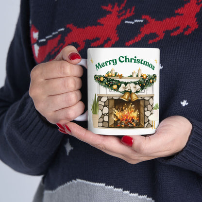 Christmas Fireplace Mug – Merry Christmas Coffee Cup