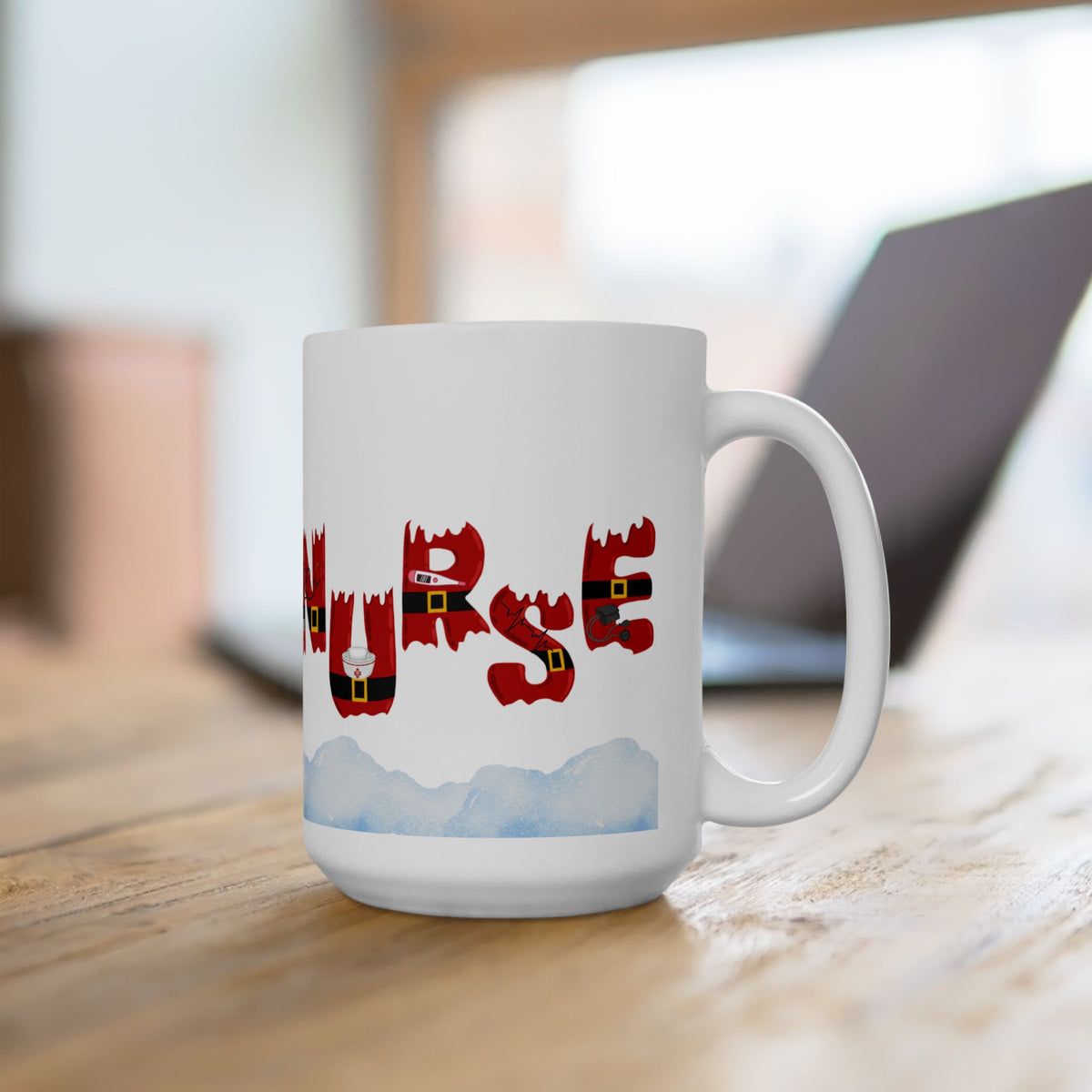 Nurse Christmas Mug – Santa Belt Holiday Coffee Cup