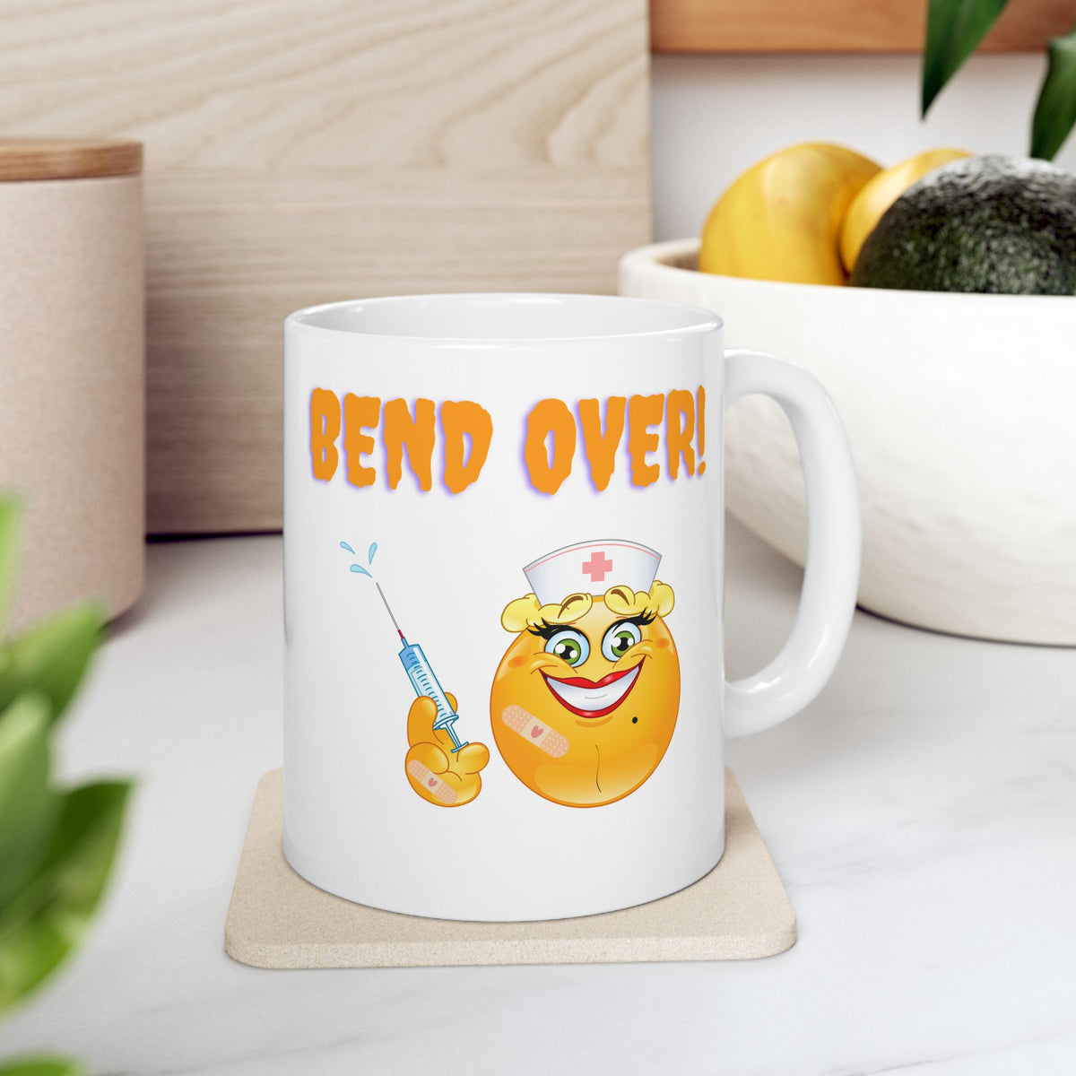 Funny Nurse Mug – Bend Over Nurse Coffee Cup
