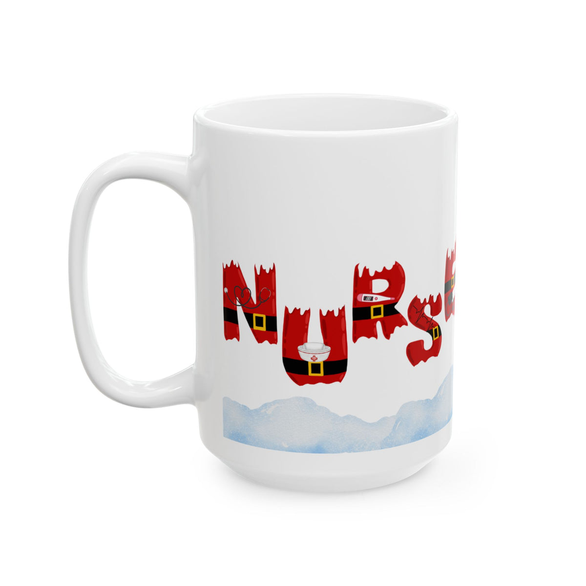 Nurse Christmas Mug – Santa Belt Holiday Coffee Cup