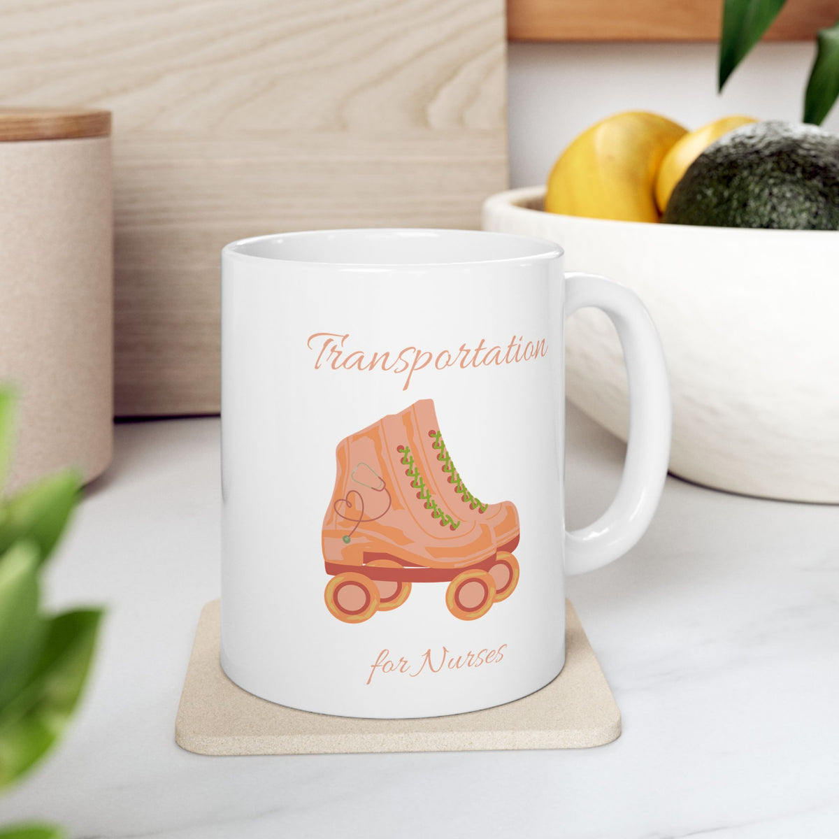 Transportation for Nurses Mug – Funny Roller Skate Nurse Gift