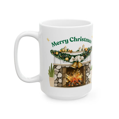 Christmas Fireplace Mug – Merry Christmas Coffee Cup