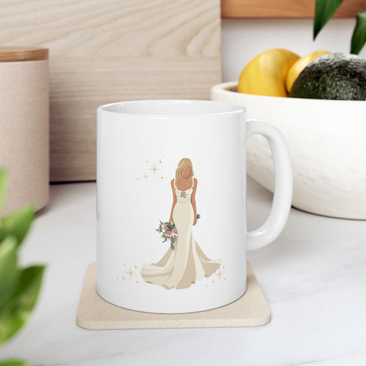Elegant Bride Mug – Bridal Wedding Coffee Cup (11oz, 15oz)