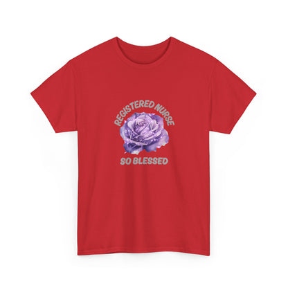 Registered Nurse So Blessed T-Shirt – Purple Rose RN Gift