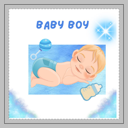 Baby Boy Nursery Pillow – Sweet Sleeping Baby