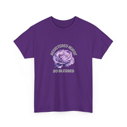 Registered Nurse So Blessed T-Shirt – Purple Rose RN Gift