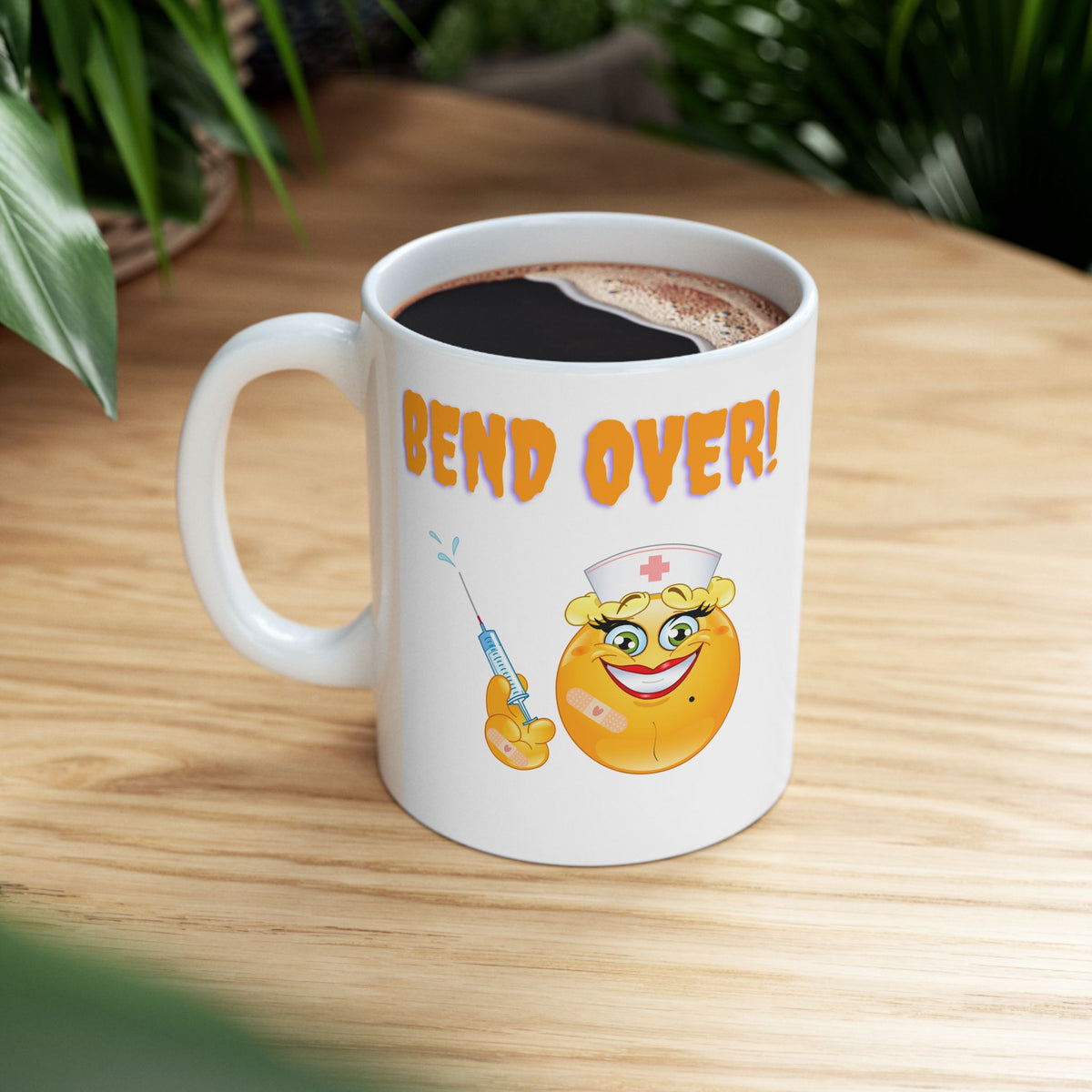 Funny Nurse Mug – Bend Over Nurse Coffee Cup
