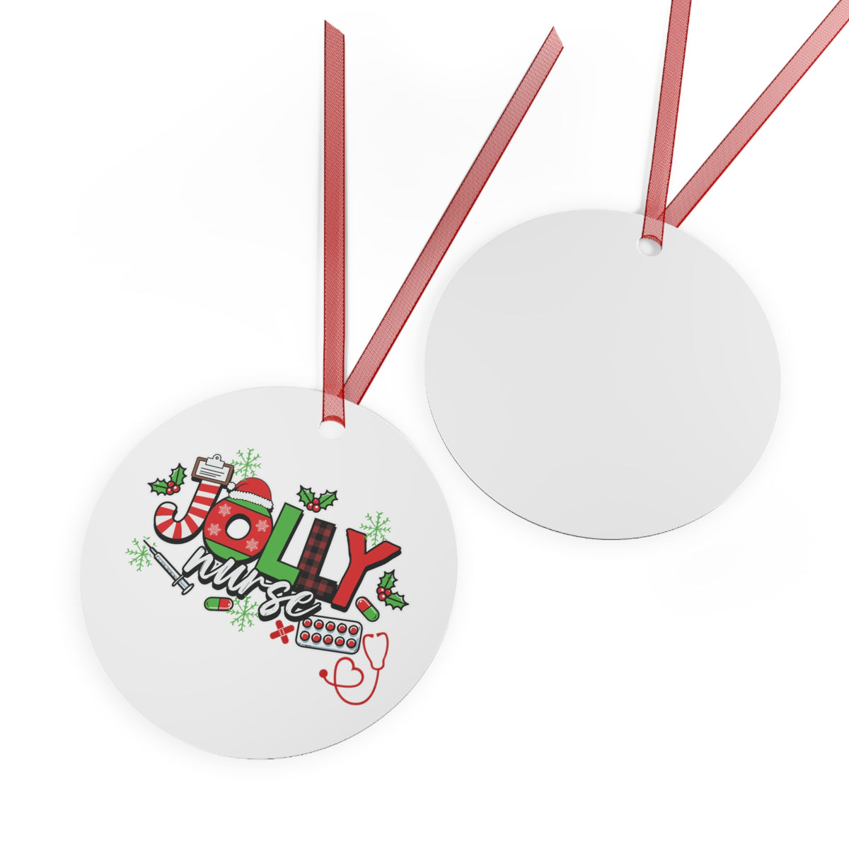Jolly Nurse Christmas Ornament – Holiday Nurse Gift