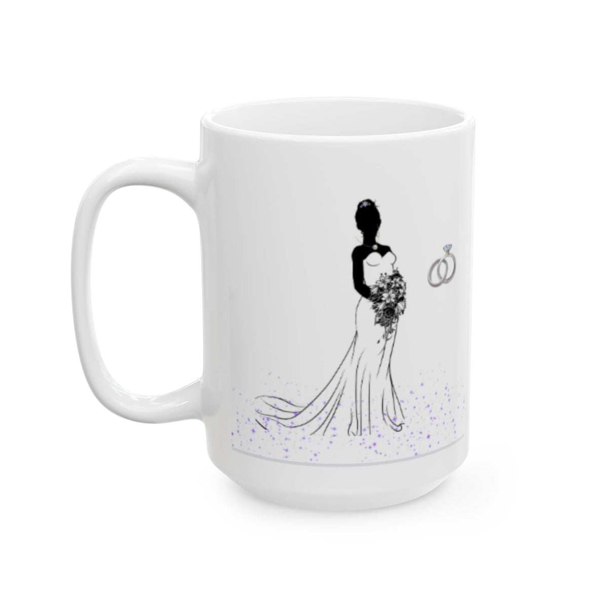 Elegant Bride Mug – Black & White Wedding Bridal Coffee Cup (11oz, 15oz)