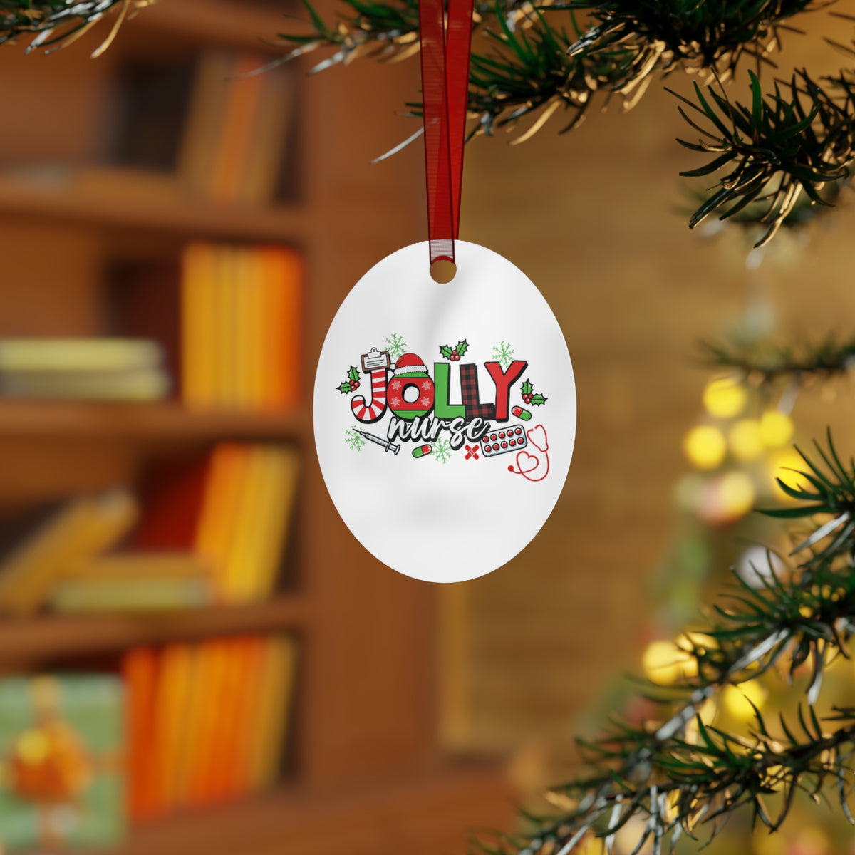 Jolly Nurse Christmas Ornament – Holiday Nurse Gift