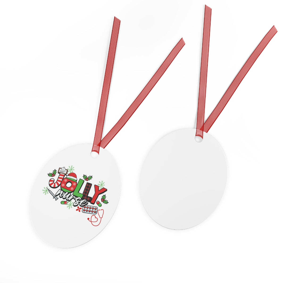Jolly Nurse Christmas Ornament – Holiday Nurse Gift