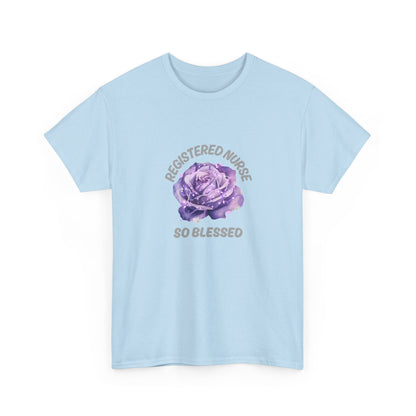 Registered Nurse So Blessed T-Shirt – Purple Rose RN Gift