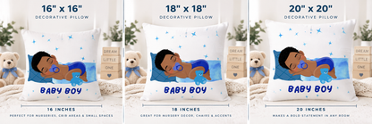 Baby Boy Nursery Pillow – Blue Baby Shower & Nursery Decor