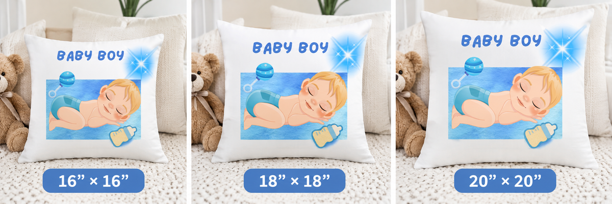 Baby Boy Nursery Pillow – Sweet Sleeping Baby