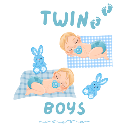 Twin Boys Nursery Pillow – Sweet Dreams