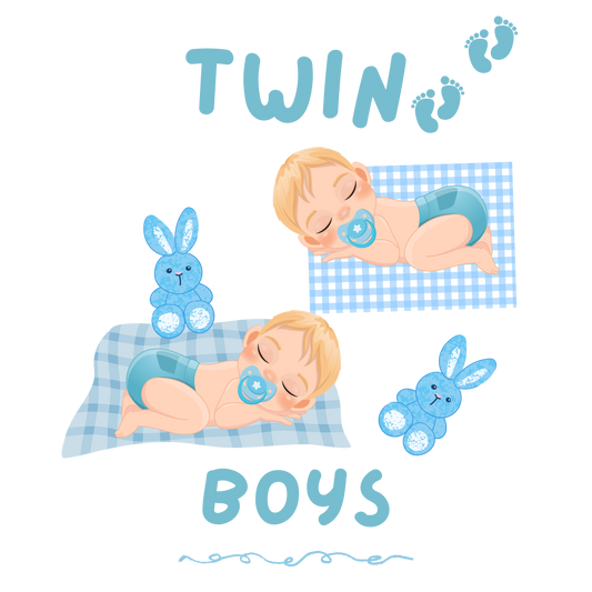 Twin Boys Nursery Pillow – Sweet Dreams