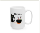 Black Cat & Cauldron Halloween Mug – Cute Witchy Coffee Cup, 11oz or 15oz
